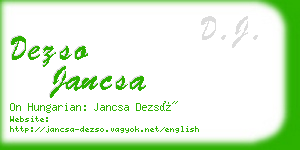 dezso jancsa business card